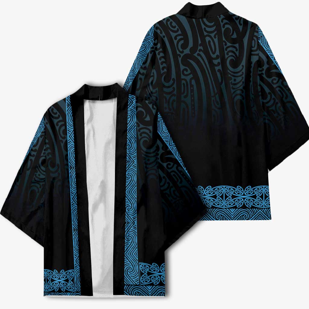 New Zealand Maori Kowhaiwhai Kimono Kikorangi Maui and Mangopare LT9 - Polynesian Pride