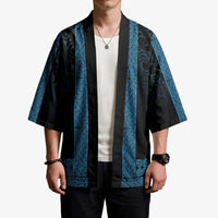 New Zealand Maori Kowhaiwhai Kimono Kikorangi Maui and Mangopare LT9 - Polynesian Pride