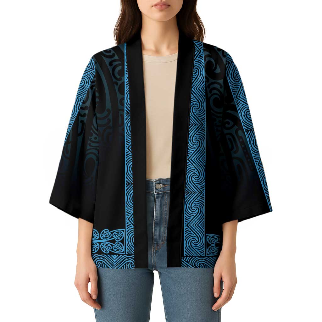 New Zealand Maori Kowhaiwhai Kimono Kikorangi Maui and Mangopare LT9 - Polynesian Pride