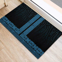 New Zealand Maori Kowhaiwhai Rubber Doormat Kikorangi Maui and Mangopare LT9 - Polynesian Pride