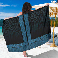New Zealand Maori Kowhaiwhai Sarong Kikorangi Maui and Mangopare LT9 One Size 44 x 66 inches Blue - Polynesian Pride