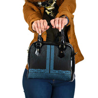 New Zealand Maori Kowhaiwhai Shoulder Handbag Kikorangi Maui and Mangopare LT9 One Size Blue - Polynesian Pride