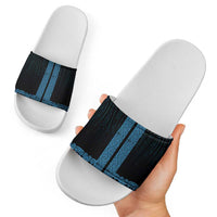 New Zealand Maori Kowhaiwhai Slide Sandals Kikorangi Maui and Mangopare LT9 - Polynesian Pride