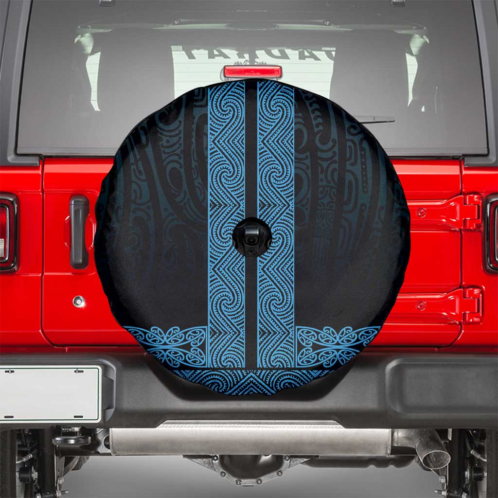 New Zealand Maori Kowhaiwhai Spare Tire Cover Kikorangi Maui and Mangopare LT9 - Polynesian Pride