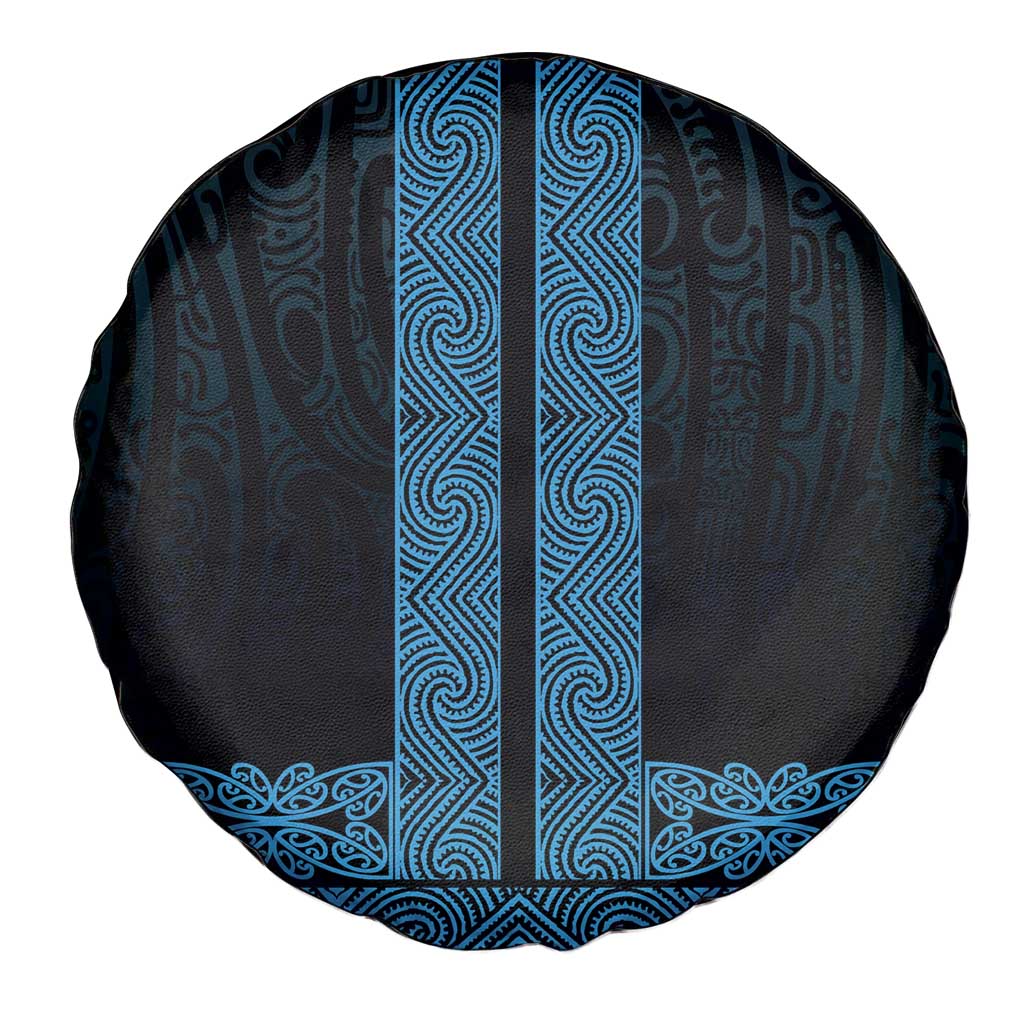 New Zealand Maori Kowhaiwhai Spare Tire Cover Kikorangi Maui and Mangopare LT9 - Polynesian Pride