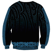 New Zealand Maori Kowhaiwhai Sweatshirt Kikorangi Maui and Mangopare LT9 - Polynesian Pride