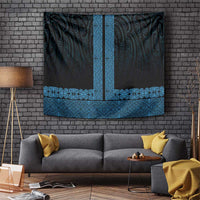 New Zealand Maori Kowhaiwhai Tapestry Kikorangi Maui and Mangopare LT9 Blue - Polynesian Pride
