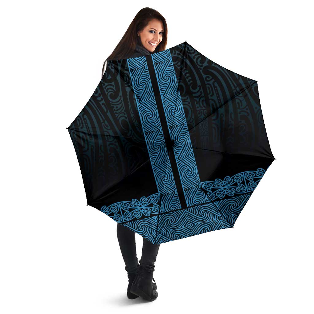 New Zealand Maori Kowhaiwhai Umbrella Kikorangi Maui and Mangopare LT9 - Polynesian Pride