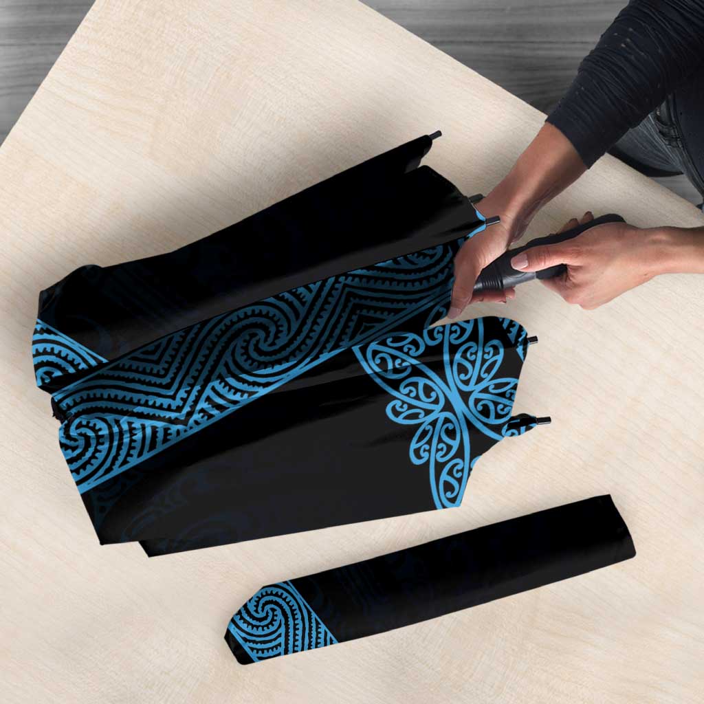 New Zealand Maori Kowhaiwhai Umbrella Kikorangi Maui and Mangopare LT9 - Polynesian Pride