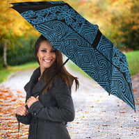 New Zealand Maori Kowhaiwhai Umbrella Kikorangi Maui and Mangopare LT9 - Polynesian Pride