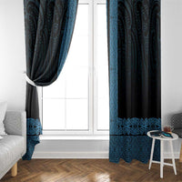 New Zealand Maori Kowhaiwhai Window Curtain Kikorangi Maui and Mangopare LT9 - Polynesian Pride