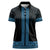 New Zealand Maori Kowhaiwhai Women Polo Shirt Kikorangi Maui and Mangopare