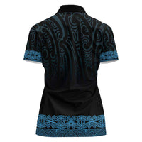 New Zealand Maori Kowhaiwhai Women Polo Shirt Kikorangi Maui and Mangopare LT9 - Polynesian Pride