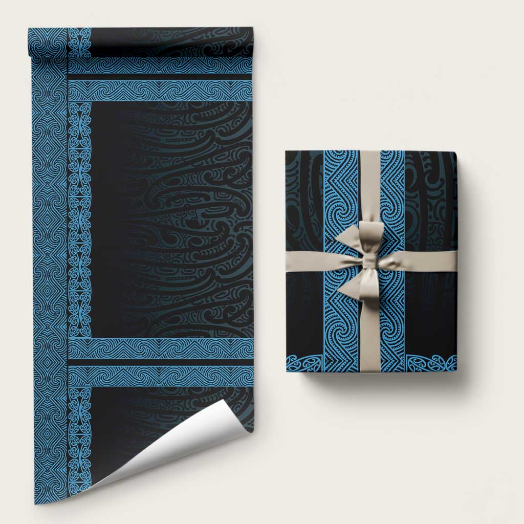 New Zealand Maori Kowhaiwhai Wrapping Paper Kikorangi Maui and Mangopare - Polynesian Pride