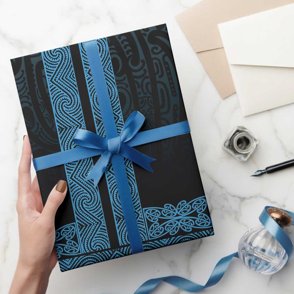 New Zealand Maori Kowhaiwhai Wrapping Paper Kikorangi Maui and Mangopare LT9 - Polynesian Pride