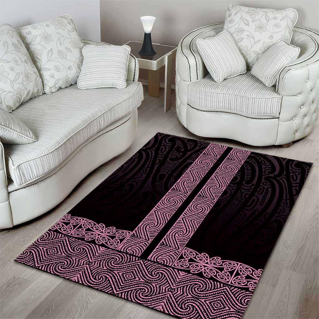 New Zealand Maori Kowhaiwhai Area Rug Mawhero Maui and Mangopare