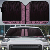 New Zealand Maori Kowhaiwhai Auto Sun Shade Mawhero Maui and Mangopare LT9 Pink - Polynesian Pride