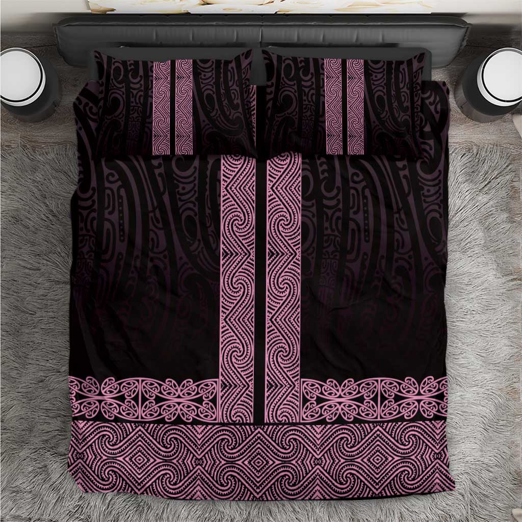 New Zealand Maori Kowhaiwhai Bedding Set Mawhero Maui and Mangopare LT9 Pink - Polynesian Pride