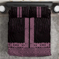 New Zealand Maori Kowhaiwhai Bedding Set Mawhero Maui and Mangopare LT9 Pink - Polynesian Pride