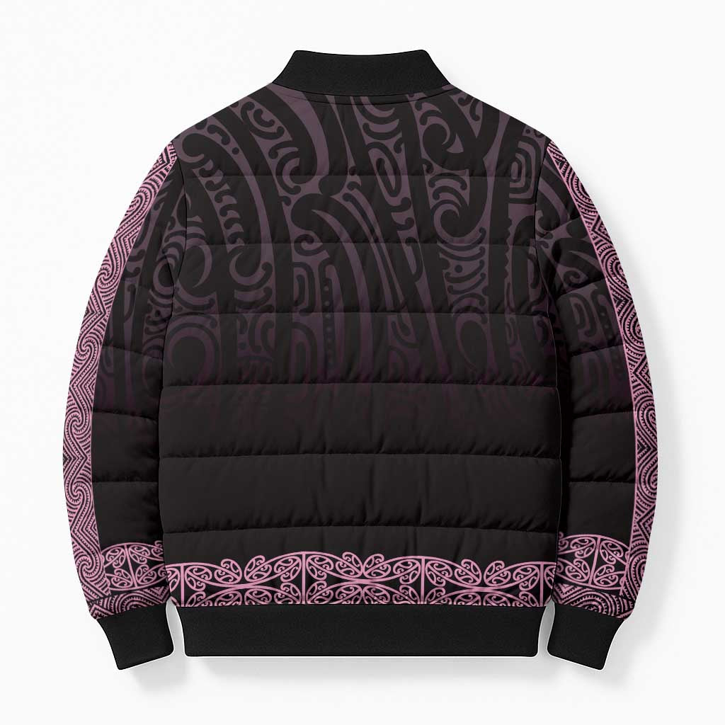 New Zealand Maori Kowhaiwhai Bomber Puffer Jacket Mawhero Maui and Mangopare LT9 - Polynesian Pride