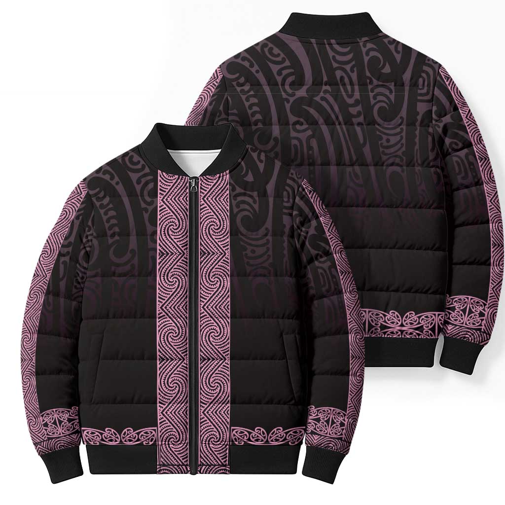 New Zealand Maori Kowhaiwhai Bomber Puffer Jacket Mawhero Maui and Mangopare LT9 - Polynesian Pride