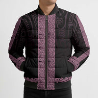 New Zealand Maori Kowhaiwhai Bomber Puffer Jacket Mawhero Maui and Mangopare LT9 - Polynesian Pride