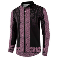 New Zealand Maori Kowhaiwhai Button Sweatshirt Mawhero Maui and Mangopare LT9 - Polynesian Pride