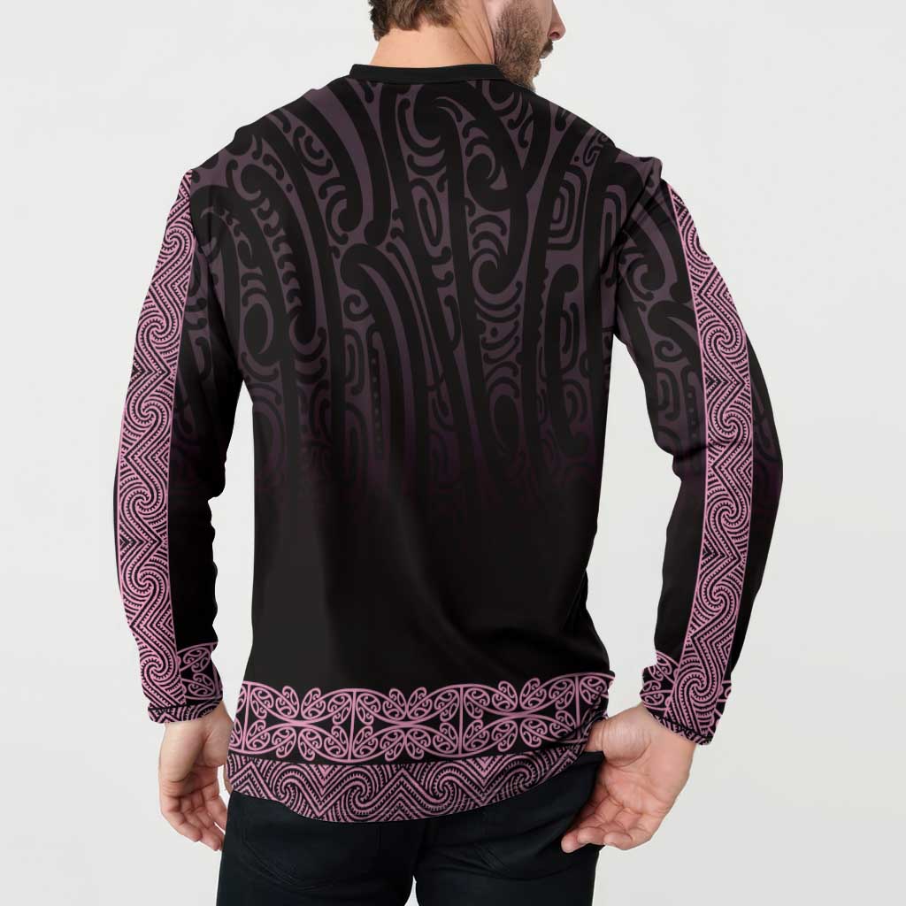 New Zealand Maori Kowhaiwhai Button Sweatshirt Mawhero Maui and Mangopare LT9 - Polynesian Pride