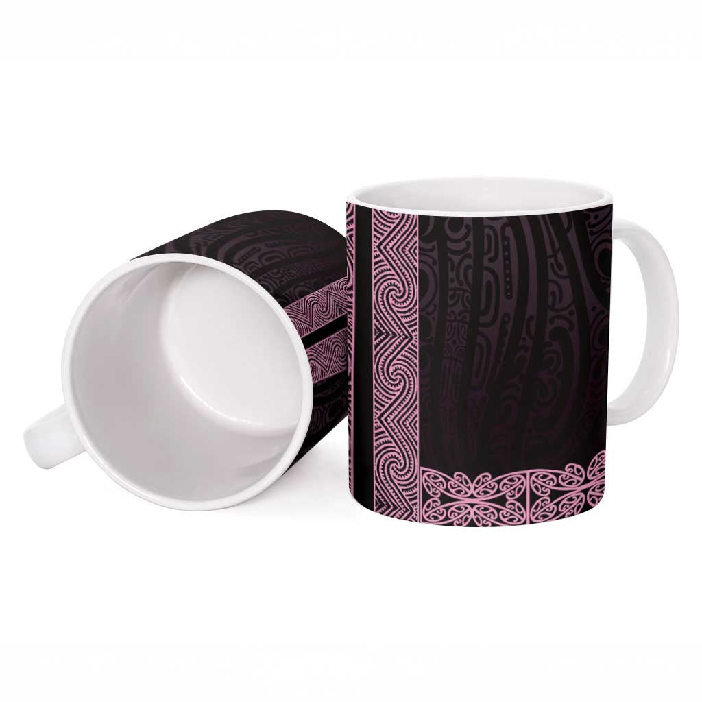 New Zealand Maori Kowhaiwhai Ceramic Mug Mawhero Maui and Mangopare LT9 - Polynesian Pride