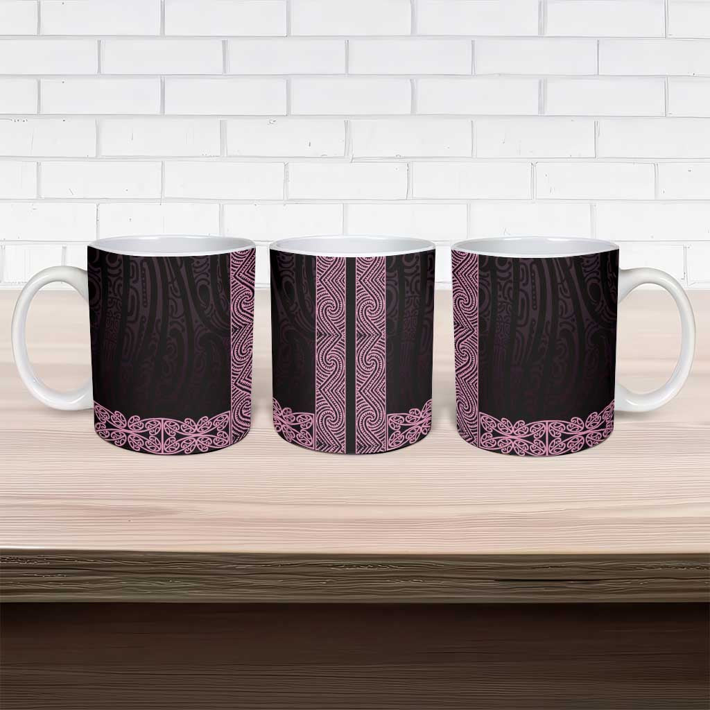 New Zealand Maori Kowhaiwhai Ceramic Mug Mawhero Maui and Mangopare LT9 - Polynesian Pride