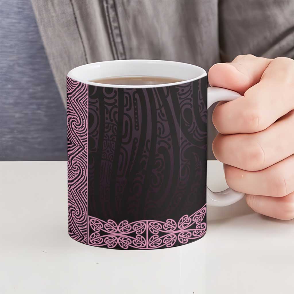 New Zealand Maori Kowhaiwhai Ceramic Mug Mawhero Maui and Mangopare LT9 - Polynesian Pride