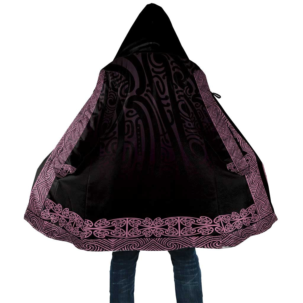 New Zealand Maori Kowhaiwhai Cloak Mawhero Maui and Mangopare LT9 Unisex Pink - Polynesian Pride