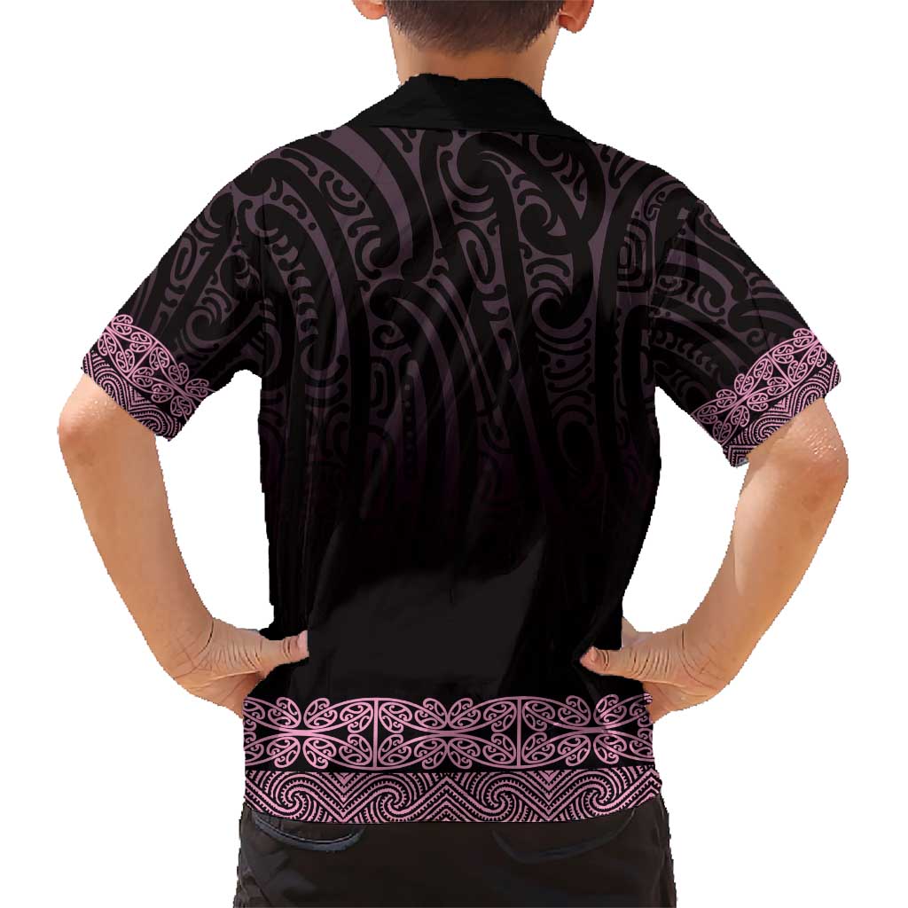 New Zealand Maori Kowhaiwhai Family Matching Short Sleeve Bodycon Dress and Hawaiian Shirt Mawhero Maui and Mangopare LT9 - Polynesian Pride