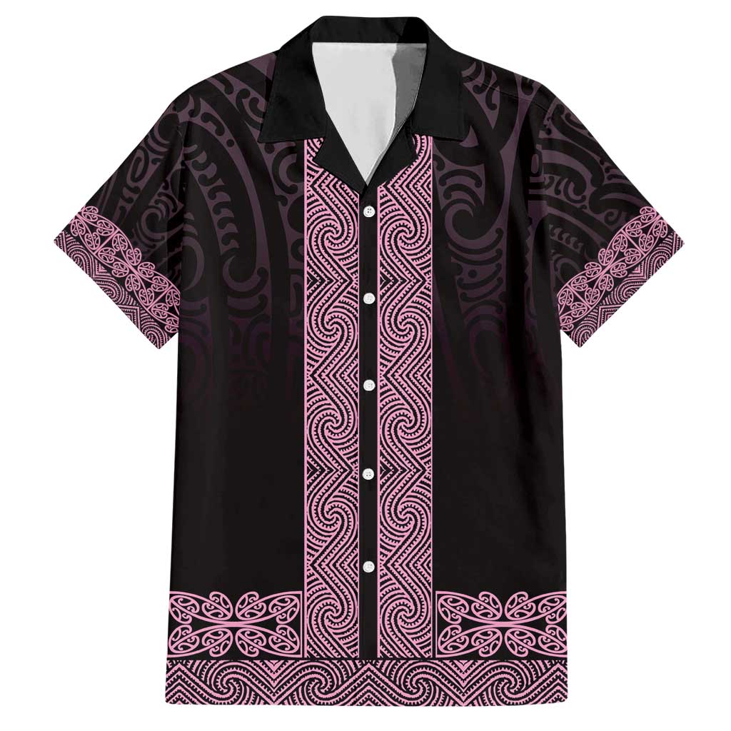 New Zealand Maori Kowhaiwhai Hawaiian Shirt Mawhero Maui and Mangopare LT9 Pink - Polynesian Pride
