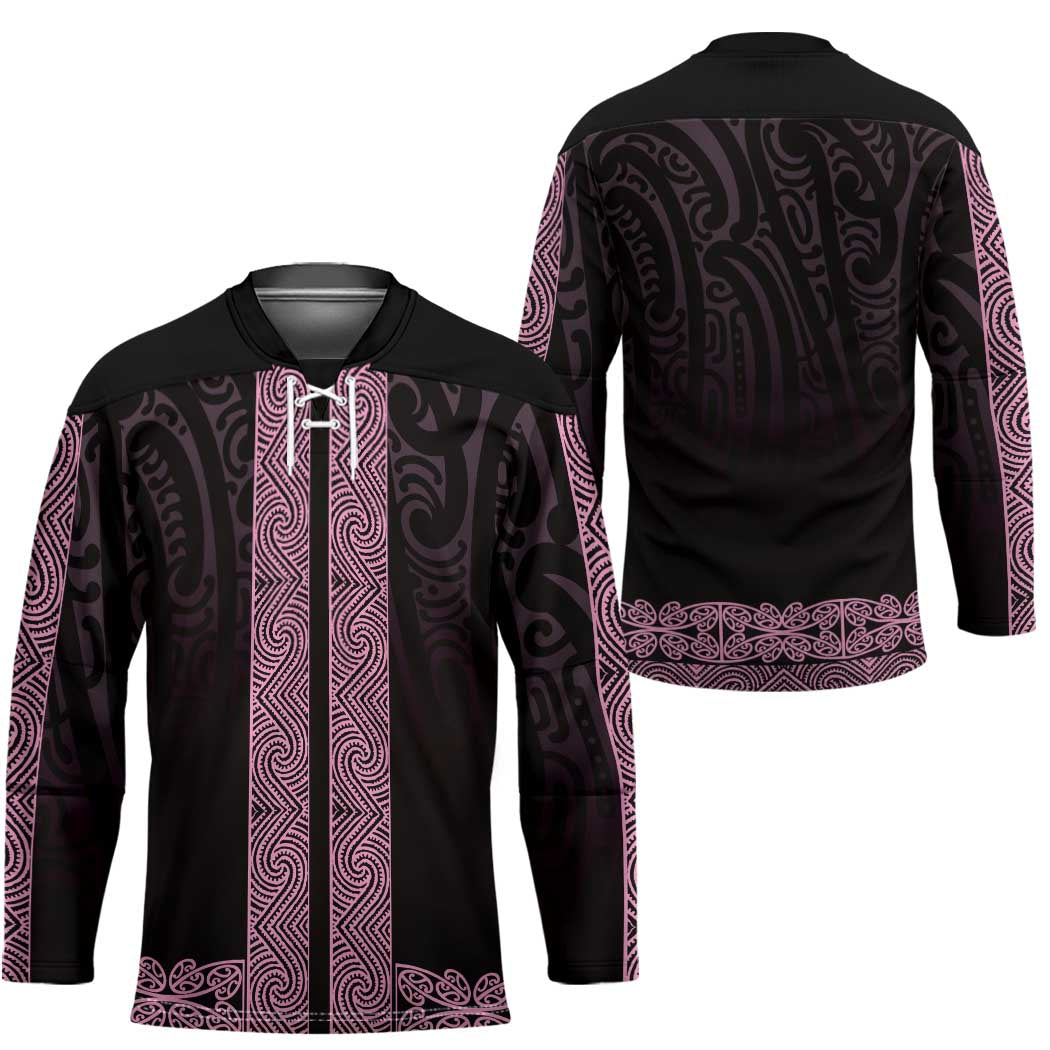 New Zealand Maori Kowhaiwhai Hockey Jersey Mawhero Maui and Mangopare LT9 - Polynesian Pride