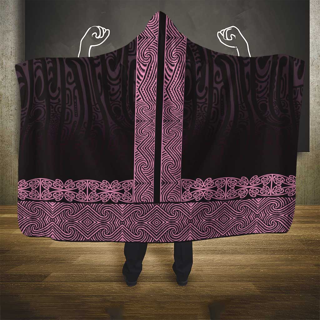 New Zealand Maori Kowhaiwhai Hooded Blanket Mawhero Maui and Mangopare LT9 - Polynesian Pride