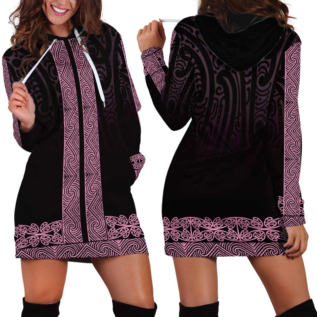 New Zealand Maori Kowhaiwhai Hoodie Dress Mawhero Maui and Mangopare LT9 - Polynesian Pride