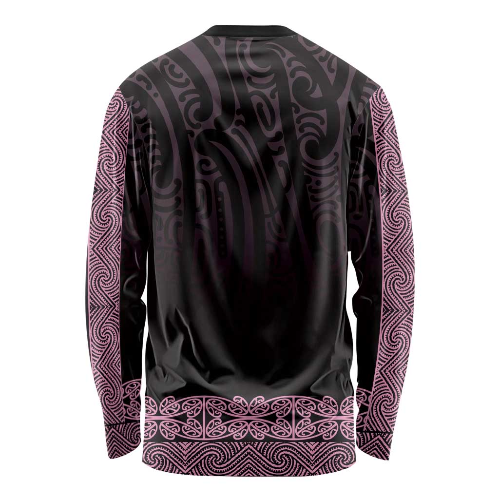 New Zealand Maori Kowhaiwhai Long Sleeve Shirt Mawhero Maui and Mangopare LT9 - Polynesian Pride