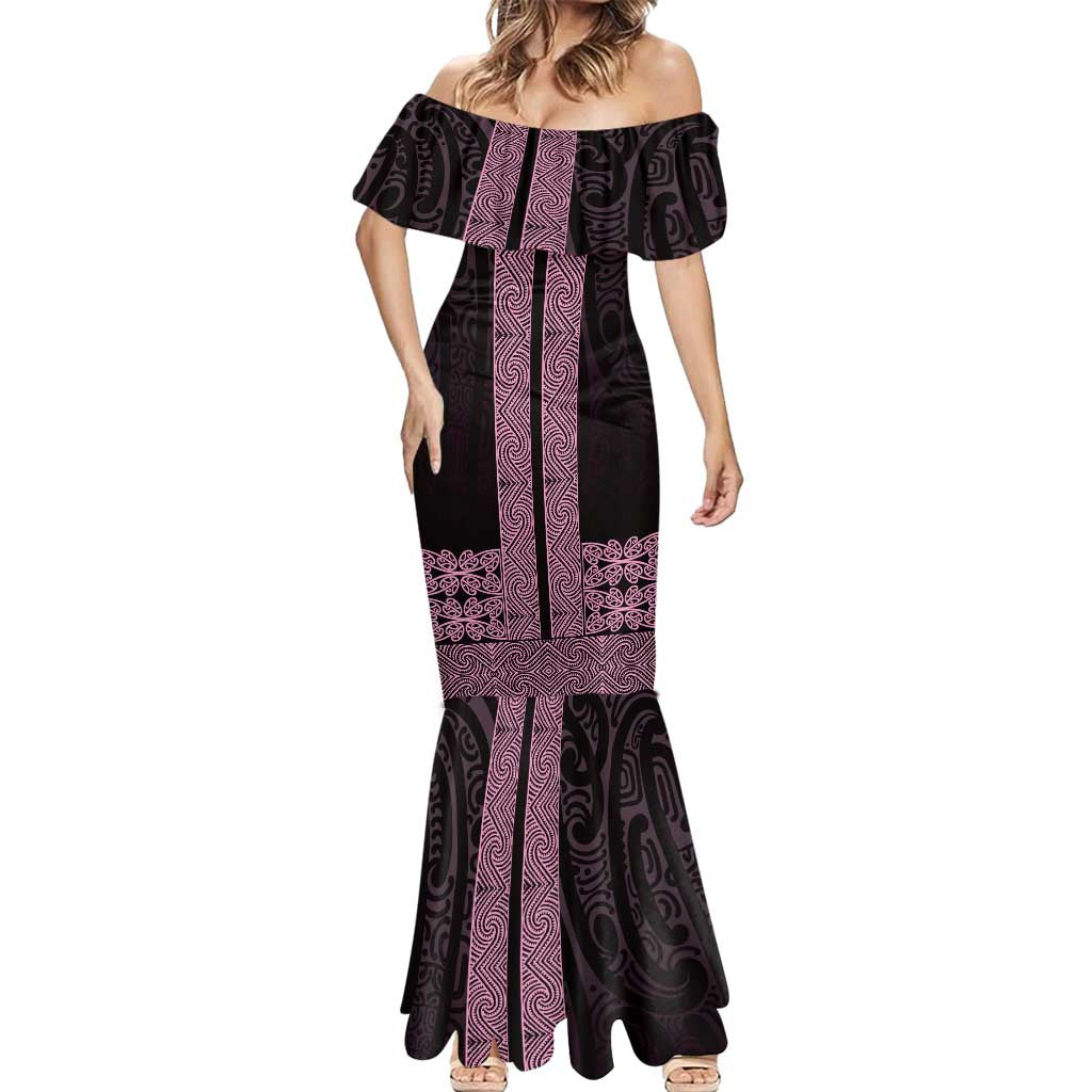 New Zealand Maori Kowhaiwhai Mermaid Dress Mawhero Maui and Mangopare LT9 - Polynesian Pride