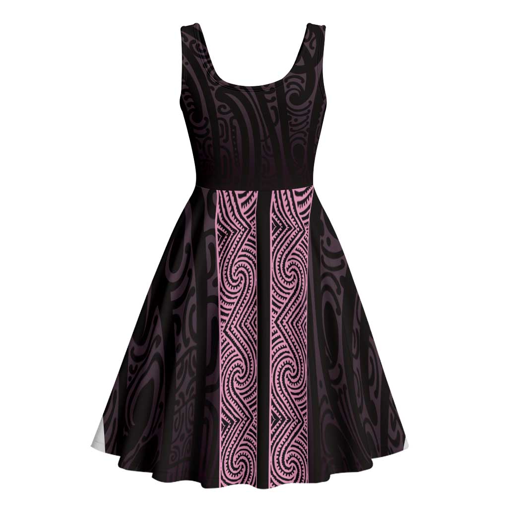 New Zealand Maori Kowhaiwhai Midi Dress Mawhero Maui and Mangopare LT9 - Polynesian Pride