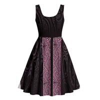 New Zealand Maori Kowhaiwhai Midi Dress Mawhero Maui and Mangopare LT9 - Polynesian Pride