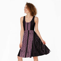 New Zealand Maori Kowhaiwhai Midi Dress Mawhero Maui and Mangopare LT9 - Polynesian Pride