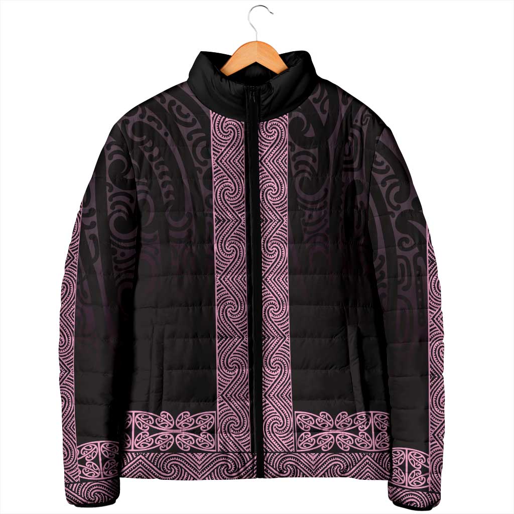New Zealand Maori Kowhaiwhai Padded Jacket Mawhero Maui and Mangopare LT9 - Polynesian Pride