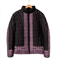 New Zealand Maori Kowhaiwhai Padded Jacket Mawhero Maui and Mangopare LT9 - Polynesian Pride