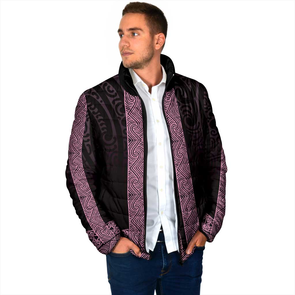 New Zealand Maori Kowhaiwhai Padded Jacket Mawhero Maui and Mangopare LT9 - Polynesian Pride