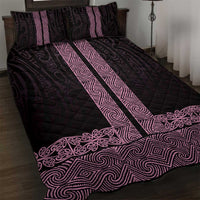 New Zealand Maori Kowhaiwhai Quilt Bed Set Mawhero Maui and Mangopare LT9 Pink - Polynesian Pride