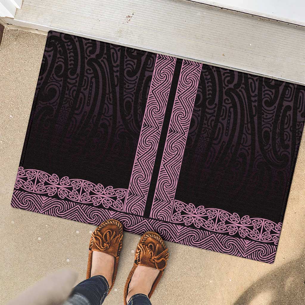 New Zealand Maori Kowhaiwhai Rubber Doormat Mawhero Maui and Mangopare LT9 - Polynesian Pride