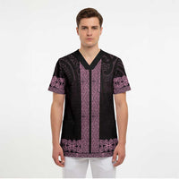 New Zealand Maori Kowhaiwhai Scrub Top Mawhero Maui and Mangopare LT9 - Polynesian Pride