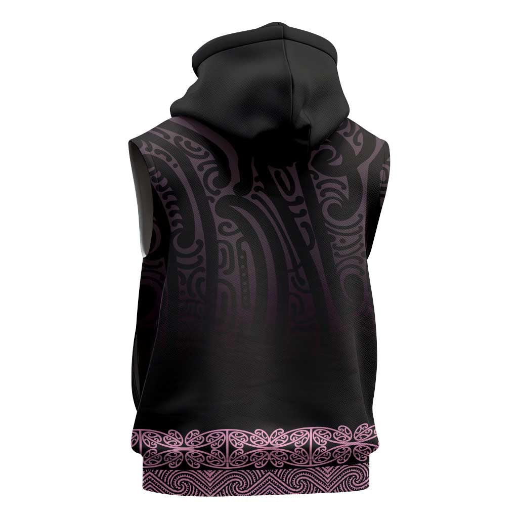 New Zealand Maori Kowhaiwhai Sleeveless Hoodie Mawhero Maui and Mangopare LT9 - Polynesian Pride