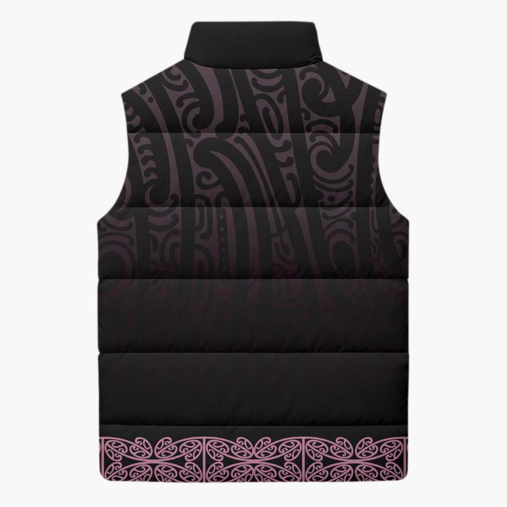 New Zealand Maori Kowhaiwhai Sleeveless Puffer Jacket Mawhero Maui and Mangopare LT9 - Polynesian Pride